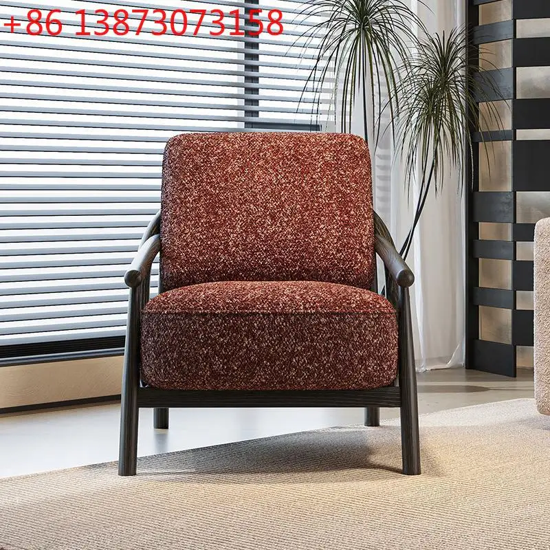 

Retro style Nordic single chair Medieval single sofa chair Leisure Living room balcony Leisure Leisure chair Single