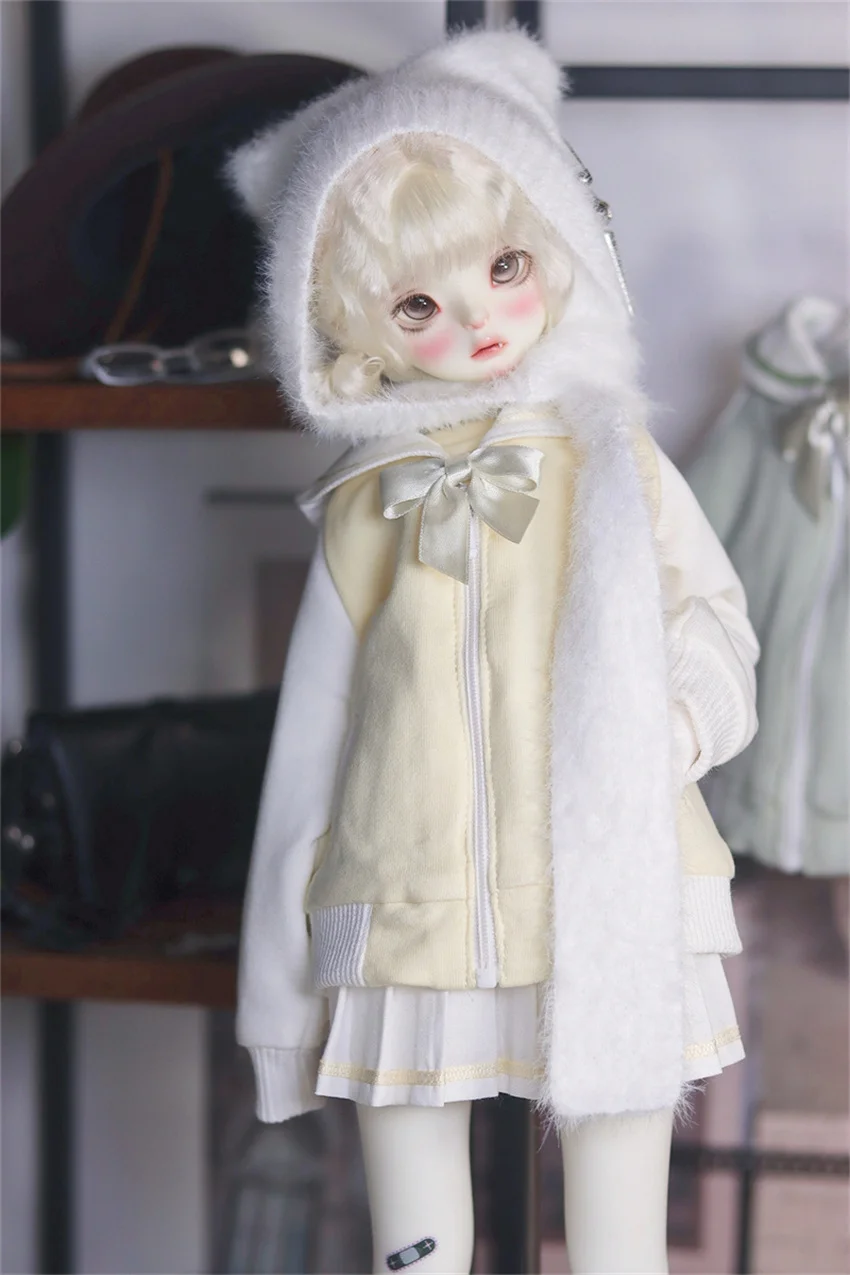 BJD/SD Doll Clothes 1/3 1/4 1/6 Girls Collar Sailor Sets Black Yellow Coats Dress Skirt Multi-color Doll Accessories (No Dolls)