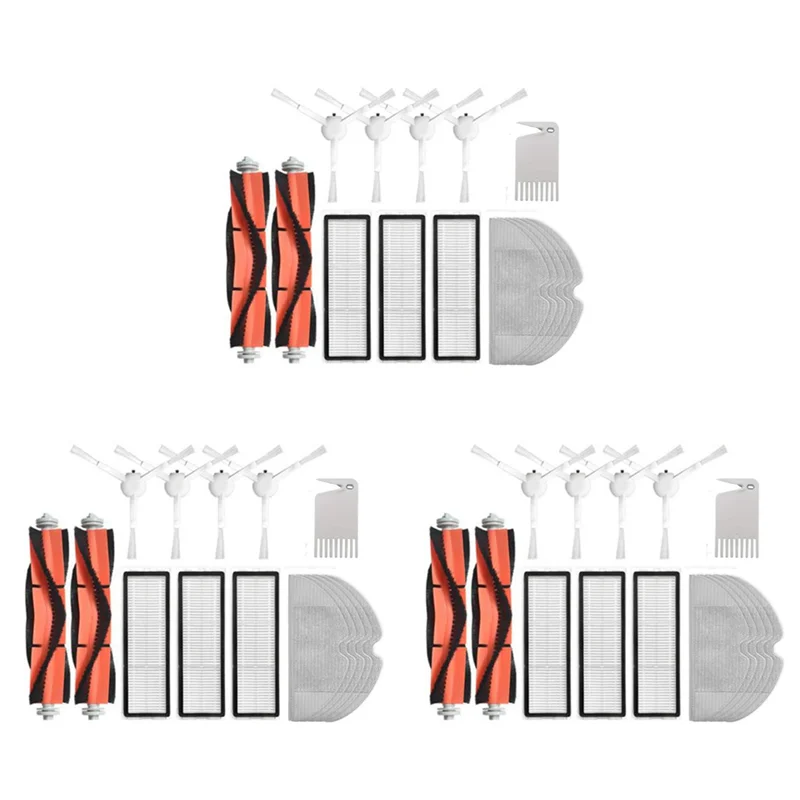 

Side Brush + Hepa Filter + Mopping Cloth For Xiaomi 1C 1 C Sweeper Robot Vacuum Mop Mijia C1 Accessories(45 PCS)