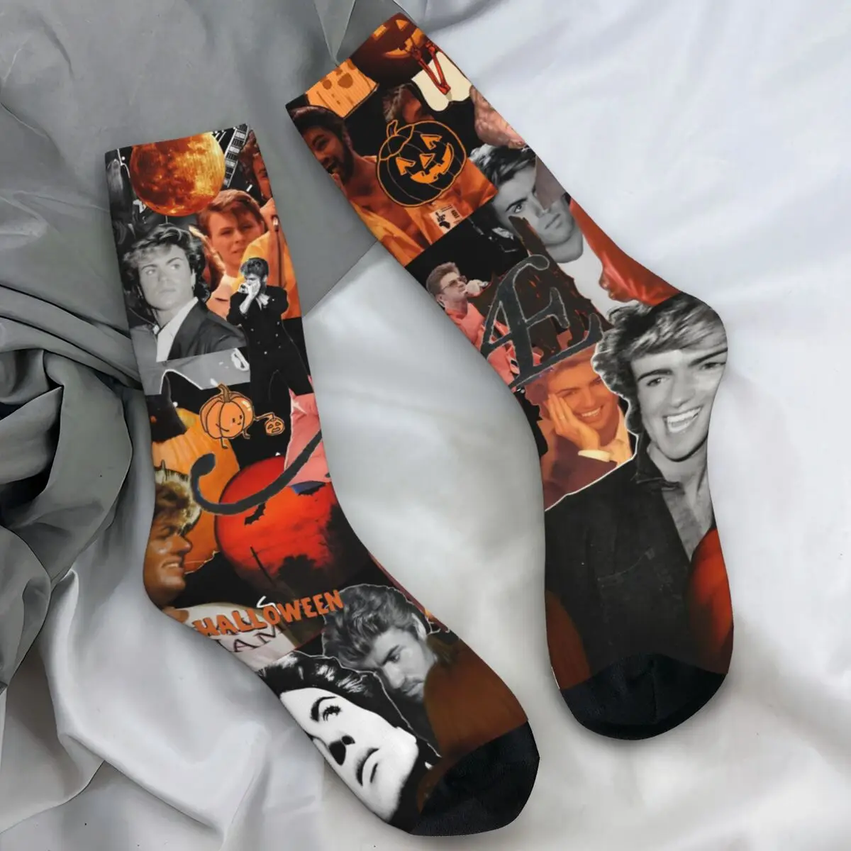 

Носки унисекс, чулки с английской певцом Джорджа Михаэла, осенние корейские удобные носки, дизайнерские носки для бега, против пота