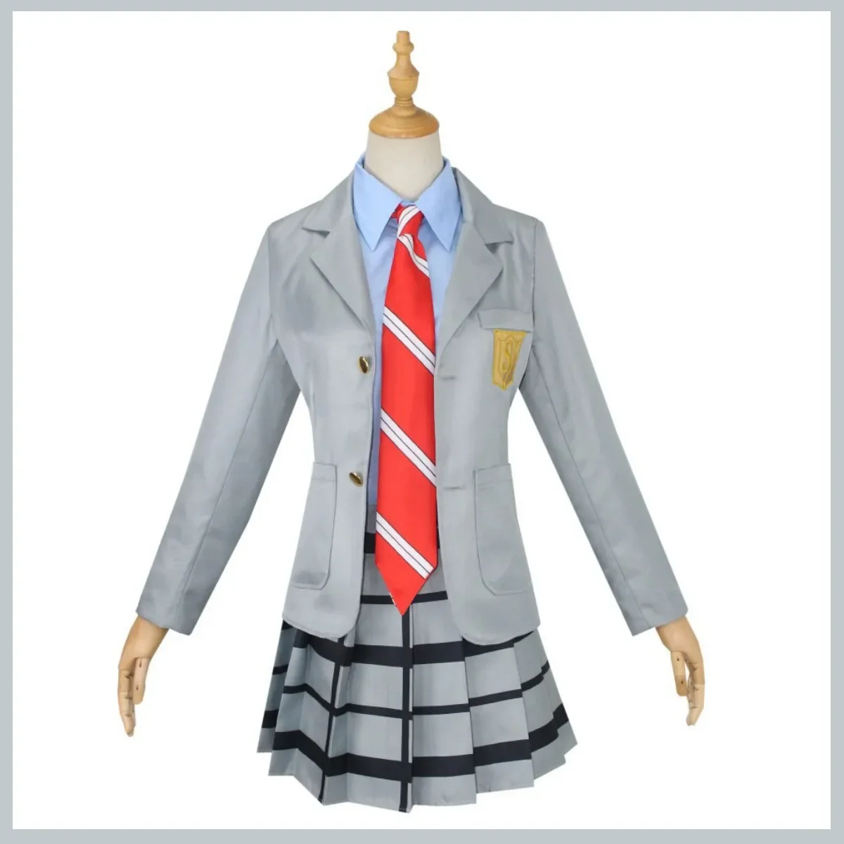 Anime Your Lie in April Miyazono Kaori Arima Kousei Cosplay Costume Wig Japanese JK School Uniform Man Woman Sexy Campus Suit view 5