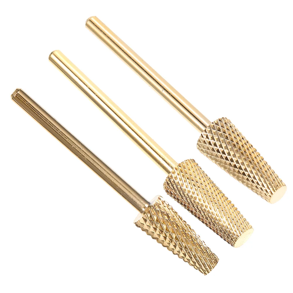 

3pcs Nail Drill Bits Nail Art Grinding Head For Manicure Polish Precision Corner Smoothing Lightweight Portable Salon Spa Home