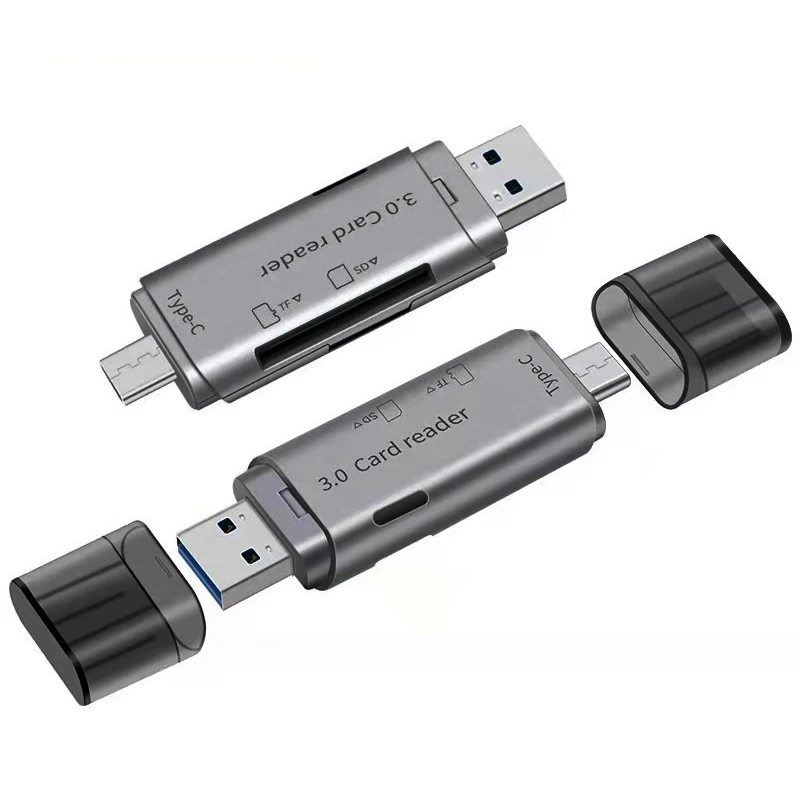 유형 C USB 3.0 카드 리더기 MacBook iPhone iPad 태블릿 노트북 PC 확장 어댑터 용 마이크로 SD TF 메모리 카드 작성기 어댑터