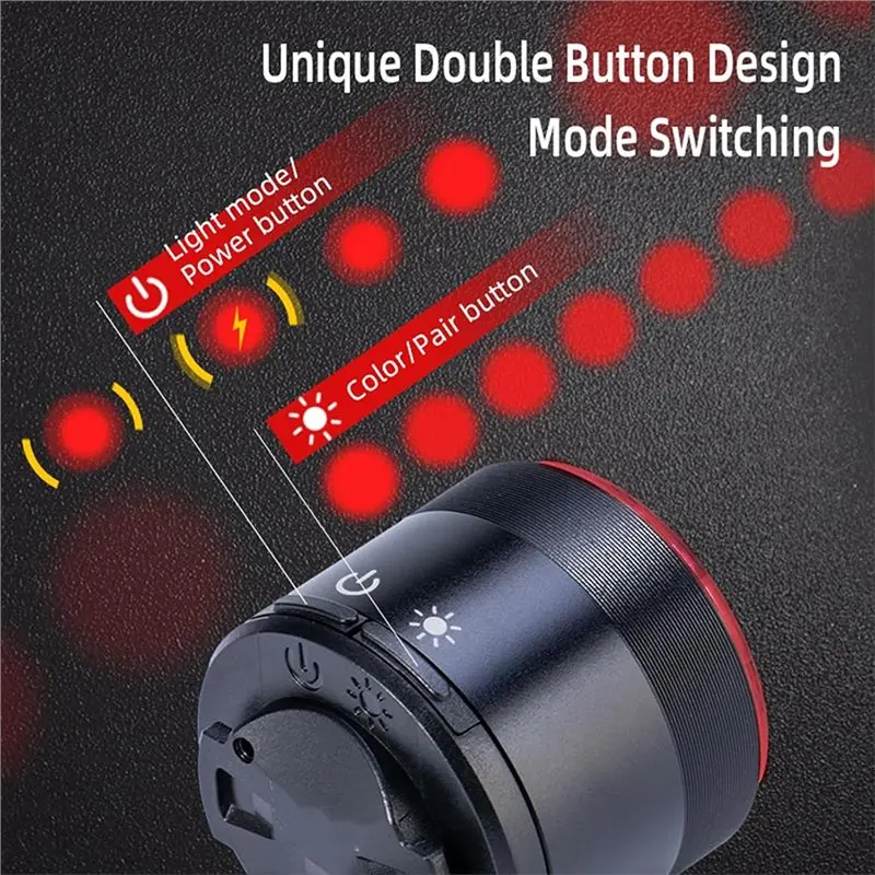 ABVE-Brake Sensor Bike Tail Light 800Mah Battery Auto On/Off Rear Bike Light Bicycle Brake-Activated Tail Light