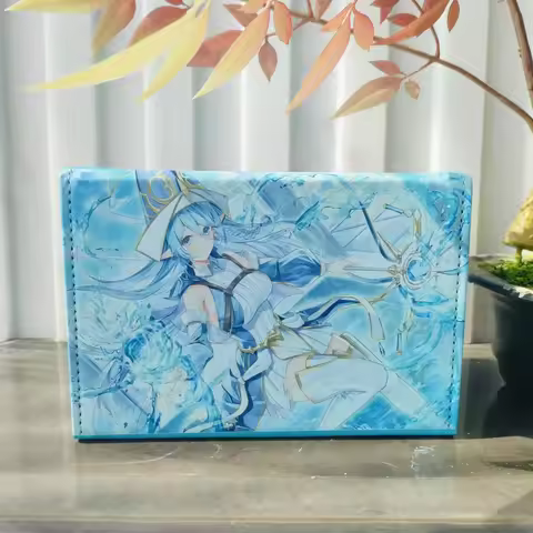 Yugioh Pu Leather Storage Box Water Enchantress of the Temple Deck Box for YU-GI-OH! Trading Card Large capacity collection case