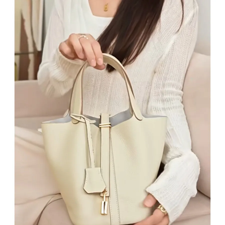 

New bucket bag, classic women's bag, handbag, mommy bag, high-end bridal wedding bag, commuting bag