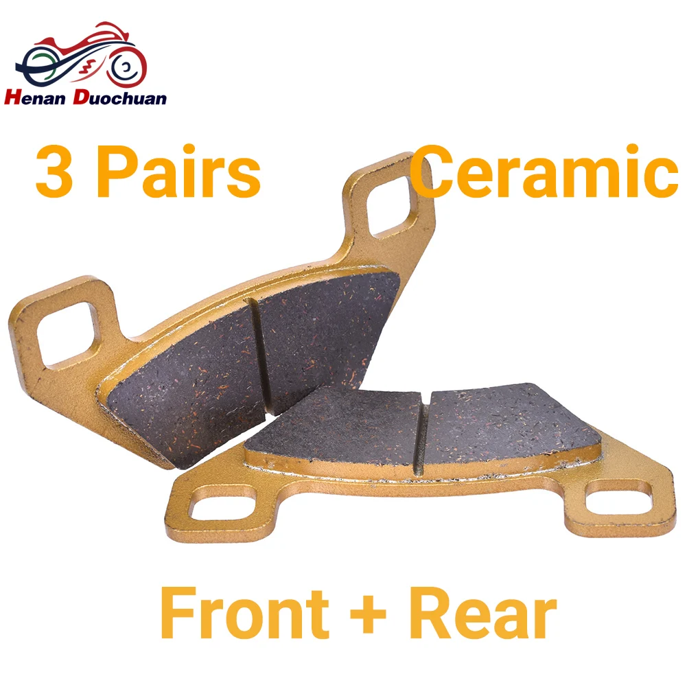 Front Rear Brake Pads Kit for Kymco MXU 375 400 450 Maxxer Kawasaki KVF 450 Brute Force ATV 4x4 IRS Massey Ferguson 2005-2025