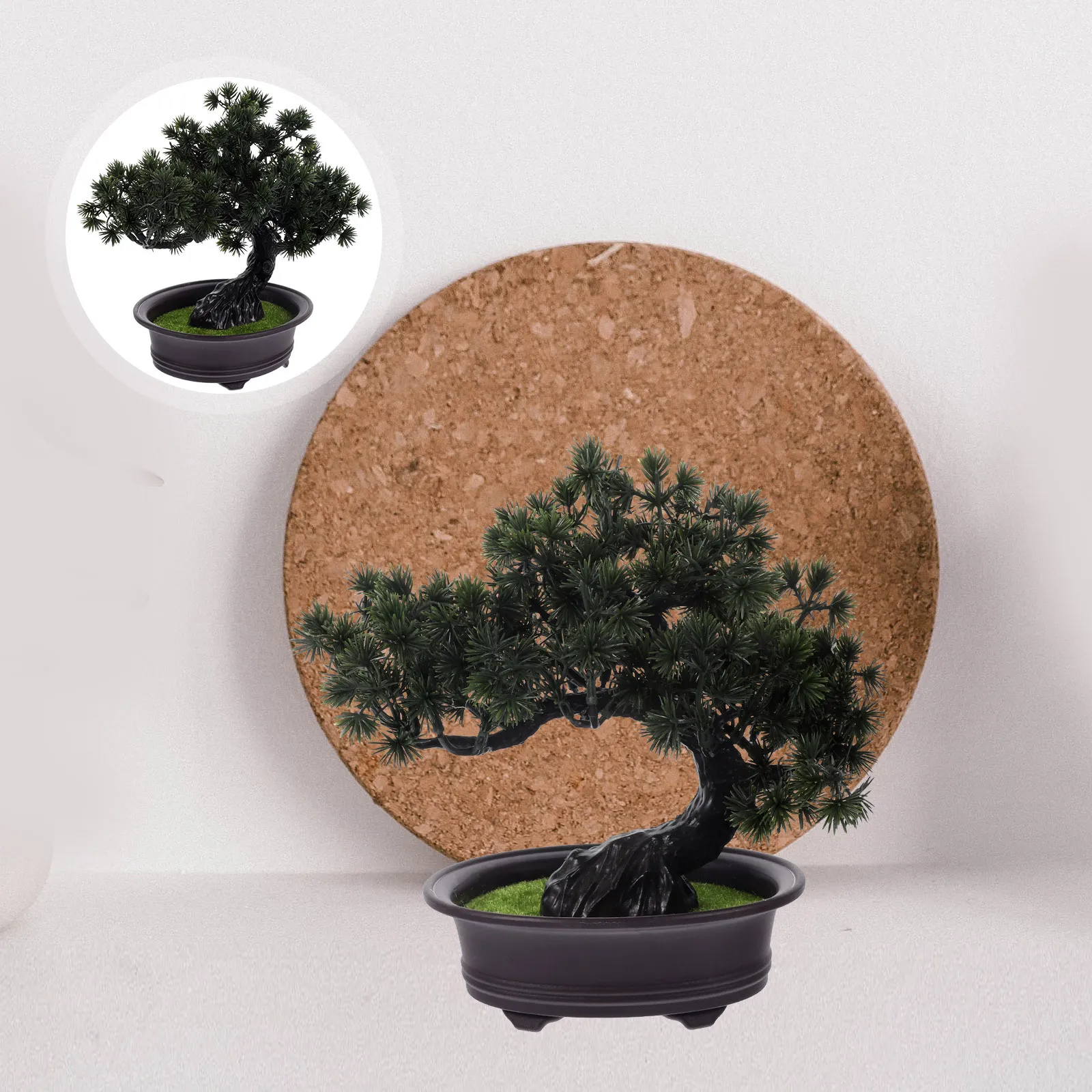 

Artificial Bonsai Pine Tree Fake Potted Plant Decorative Desk Ornament Realistic Indoor Plant for Home Office Bonsai Tree Fake
