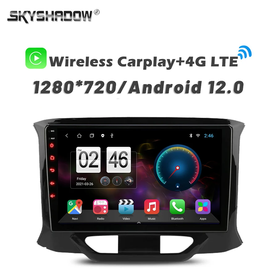 720P 360 Camera 4G SIM Carplay Auto 8G+256G Android 13.0 Car DVD Player GPS Map WIFI Bluetooth RDS Radio For LADA Xray 2015-2019