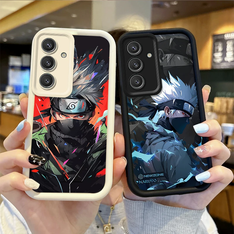 Cartoon N-NARUTO Kakashi Phone Case For Samsung Galaxy A35 A34 A33 A32 5G A31 A30 A24 A23 A14 A13 A05 A03 Non-Slip Silicone Case