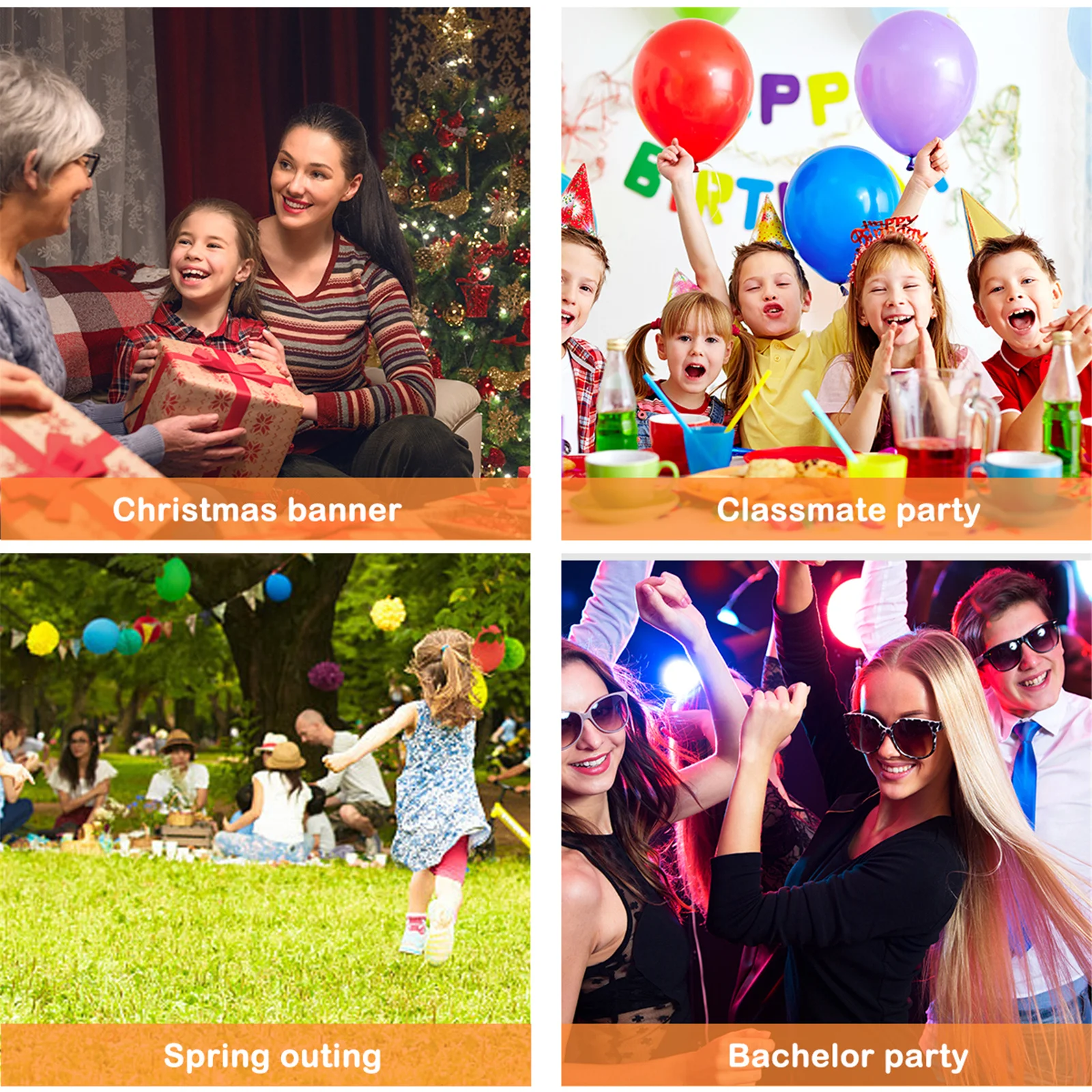 

1Set Snowflake Party Banner Creative Christmas Decorative Backdrop for Indoor Outdoor Events Doorway Window Wall Decoration