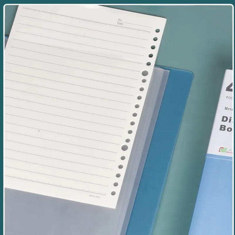 20/30/40 Pages Color Frosted A5 Folder Booklet Transparent Insert Bag Office Ticket File Folders Document Organizer