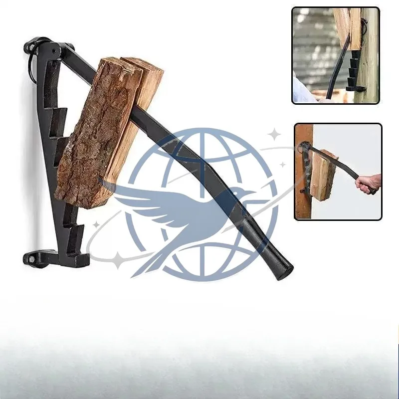 Wall-mounted firewood splitter Manual firewood splitter Log distributor Outdoor camping tool Durable