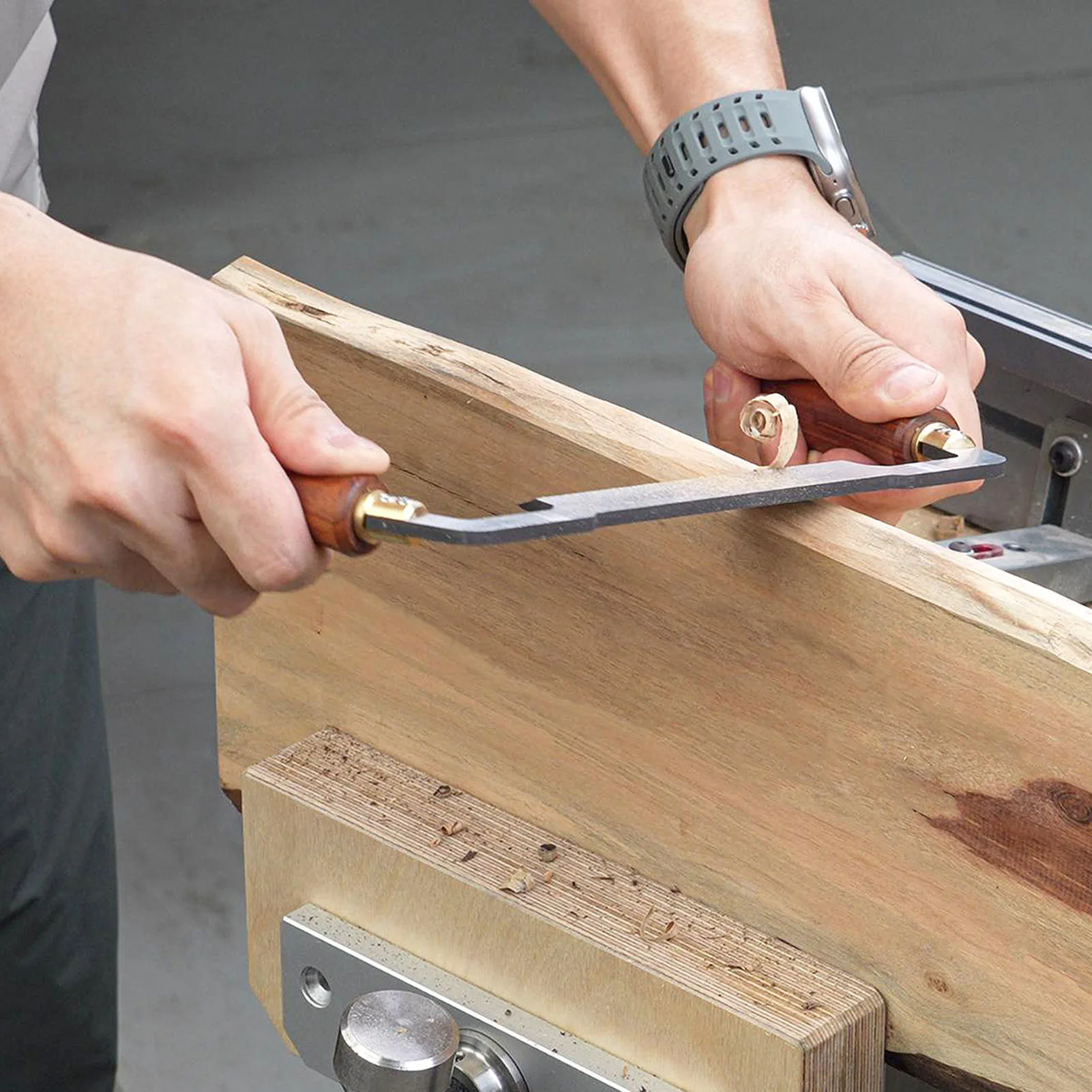 Draw Shave Tool High Speed Steel Comfortable Non Slip Handle Multifunctional Debarking Hand Tool for Woodworking