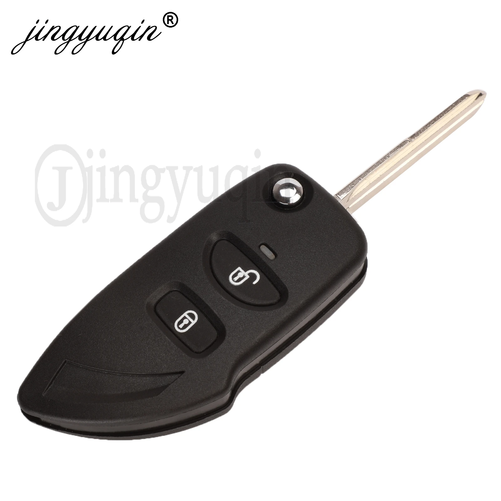 jingyuqin Key Case for HYUNDAI Elantra Santa Fe Eagle Terracan Trajet Fit Kia Carens Car Key 2 Buttons Modified Remote Key Shell