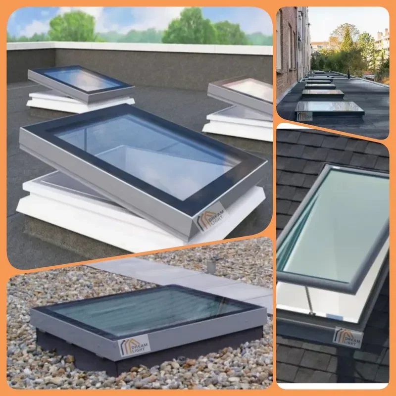 Retractable Roof Windows PVC Centre Pivot Roof Window Triple Glazed Roof Window
