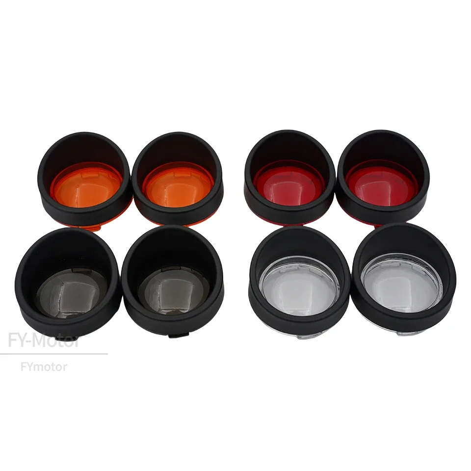 Motorcycle ABS Turn Signal Light Blinker Bezels Indicator Lens Trim Lens Cover For Harley Touring Sportster Softail Dyna V-Rod