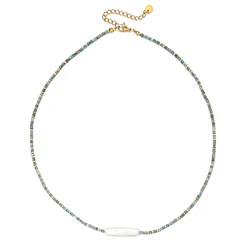 ZMZY Elegant Freshwater Pearl Necklace For Women Natural Stone Faceted Beads Necklace Female Jewelry Baroque Choker Necklace