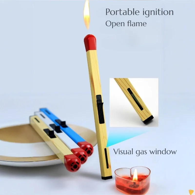 

2025 Personalized Match Head Luminous Long Strip Lighter Gas Stove Igniter Open Flame Inflatable Outdoor Barbecue Ignition Stick
