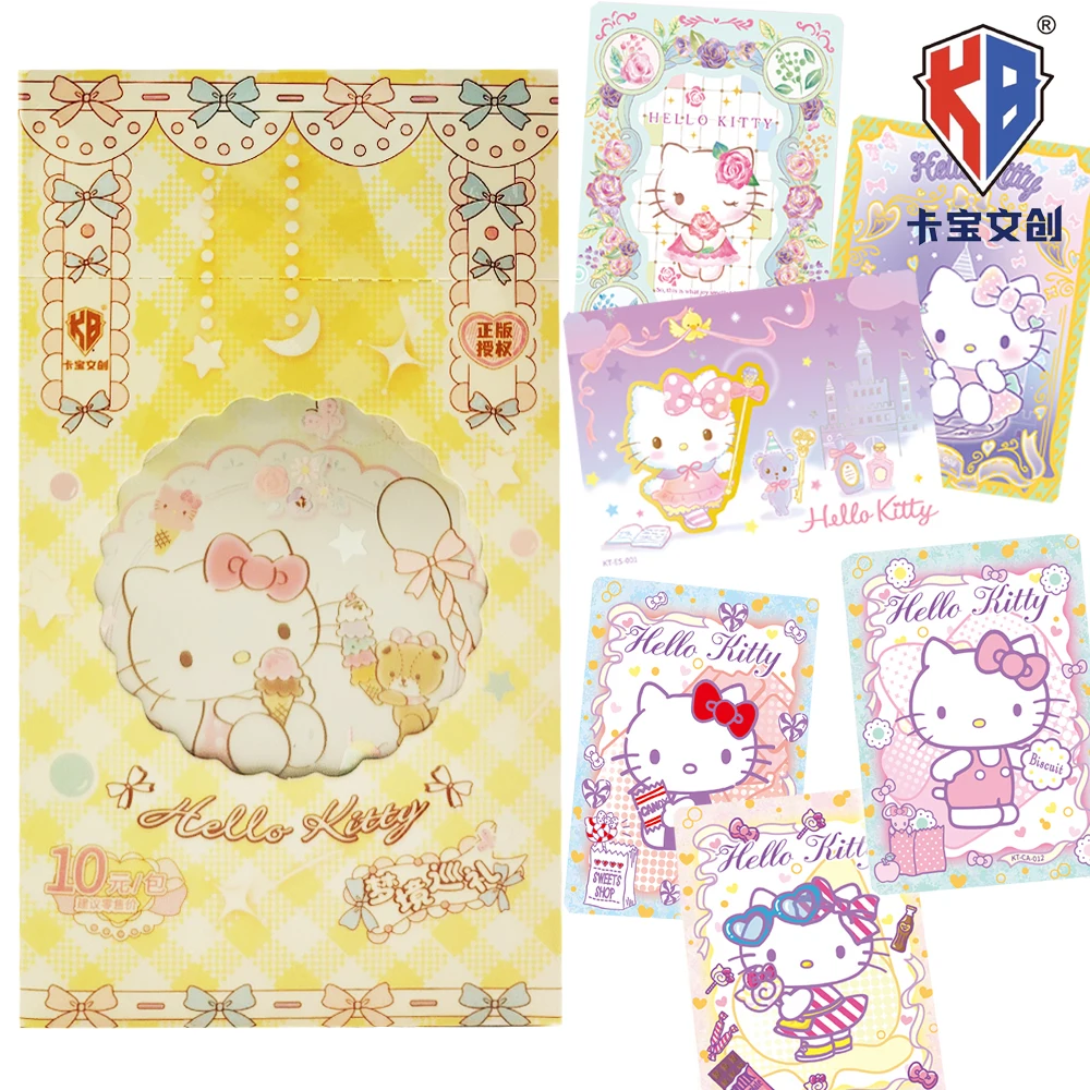 

Оригинальные коллекционные карты KABAO Hello Kitty, знаменитые мультяшные фигурки, уличные тенденции, красивые модные карты, детские рождественские подарки