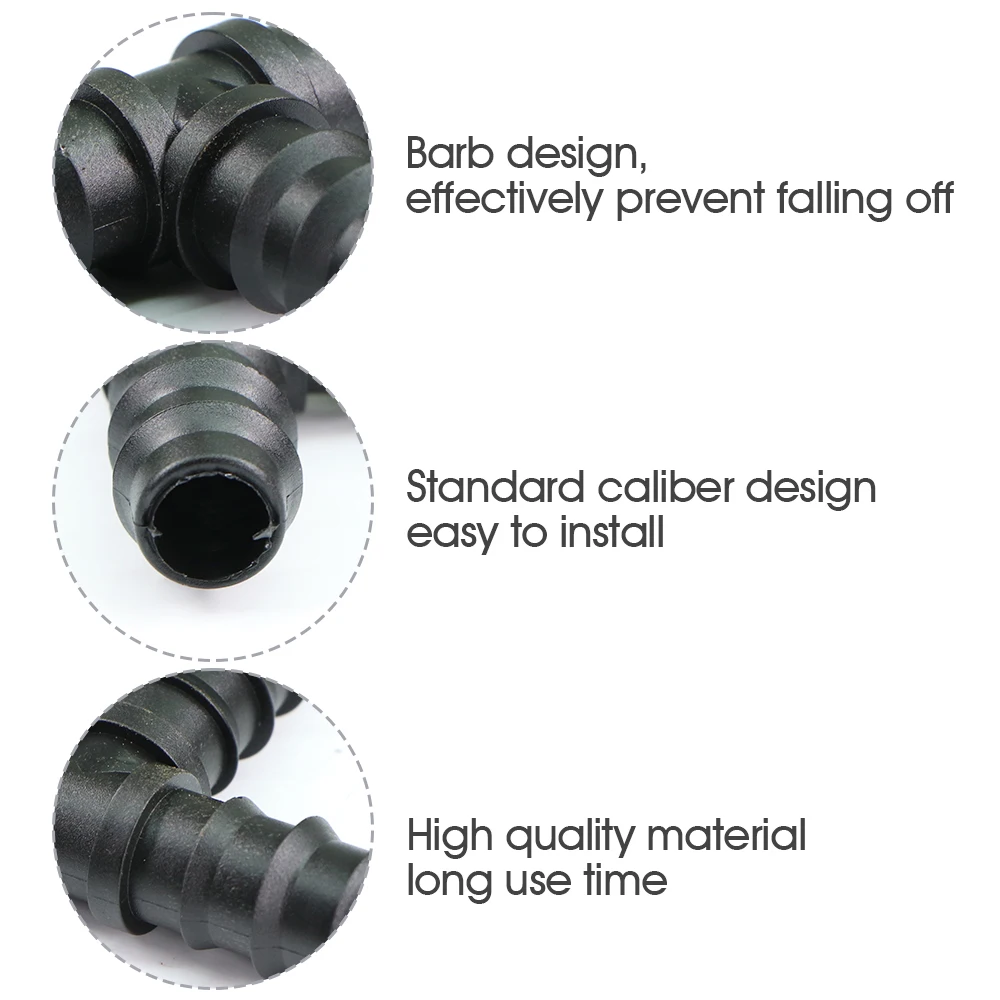 10 szt. 16mm Tee z wężem kolczasto-ogrodowym 3-drogowym systemem nawadniania szklarniowego mikro-kroplowego PE złącza rurowe akcesoria