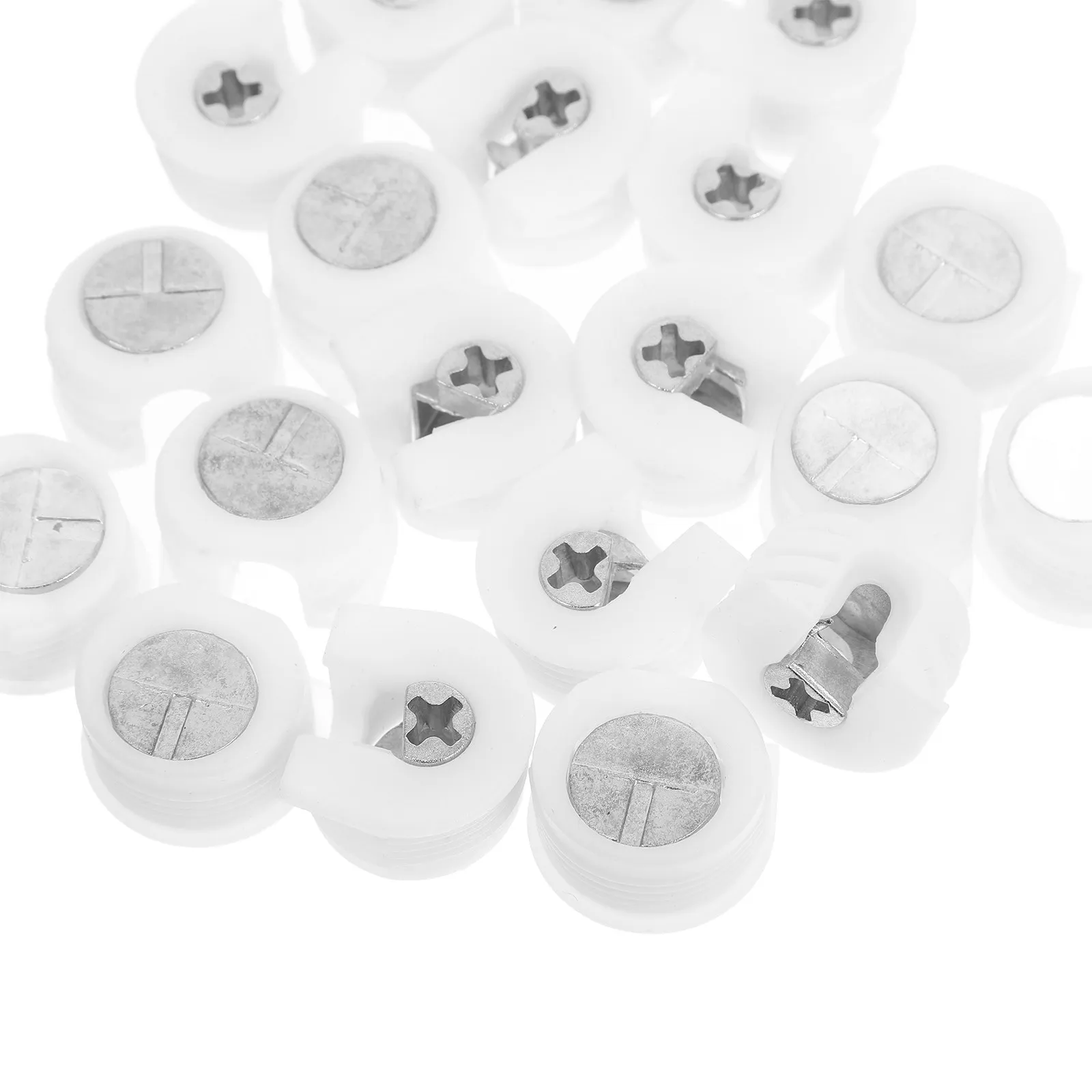 20Pcs Furniture Cam Lock Connectors Invisible Shelf Support Cabinet Fasteners Cam Connectors Hidden Divider Pegs Furniture