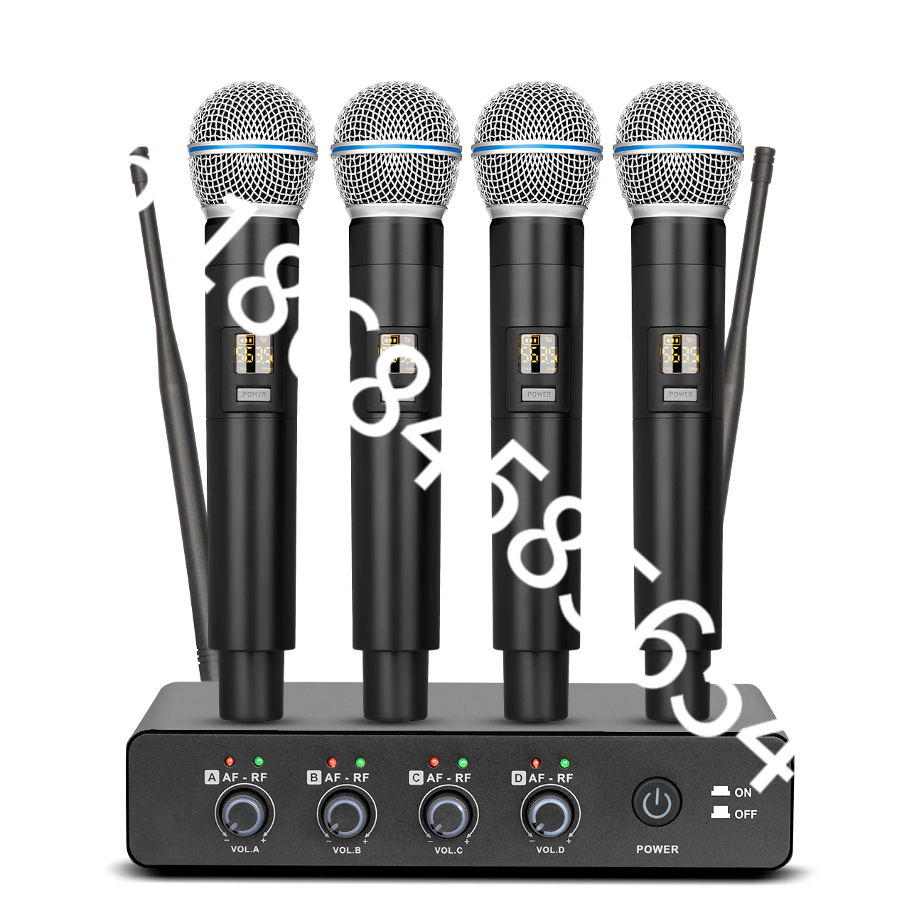 

Biner 2022 R4 New Professional Handheld 4Channels UHF Wireless Microphone With Dynamic Microphone For Conference Room