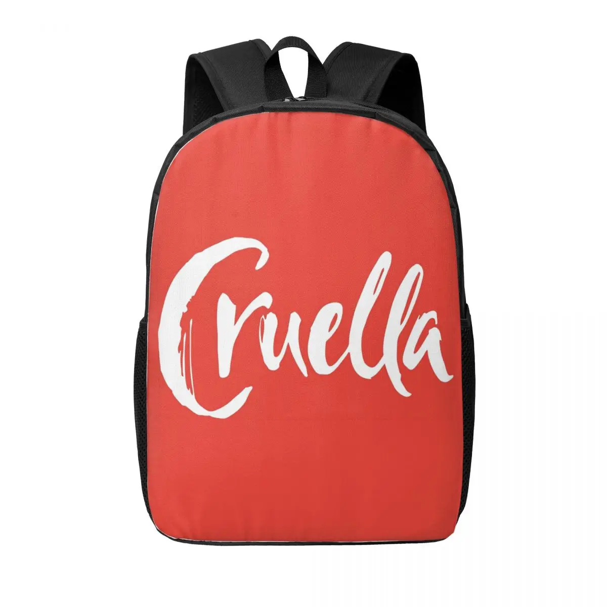 

Cruella De Vil In White On Red Woman Backpacks Boys Girls Bookbag Children School Bags Portability Laptop Rucksack Shoulder Bag