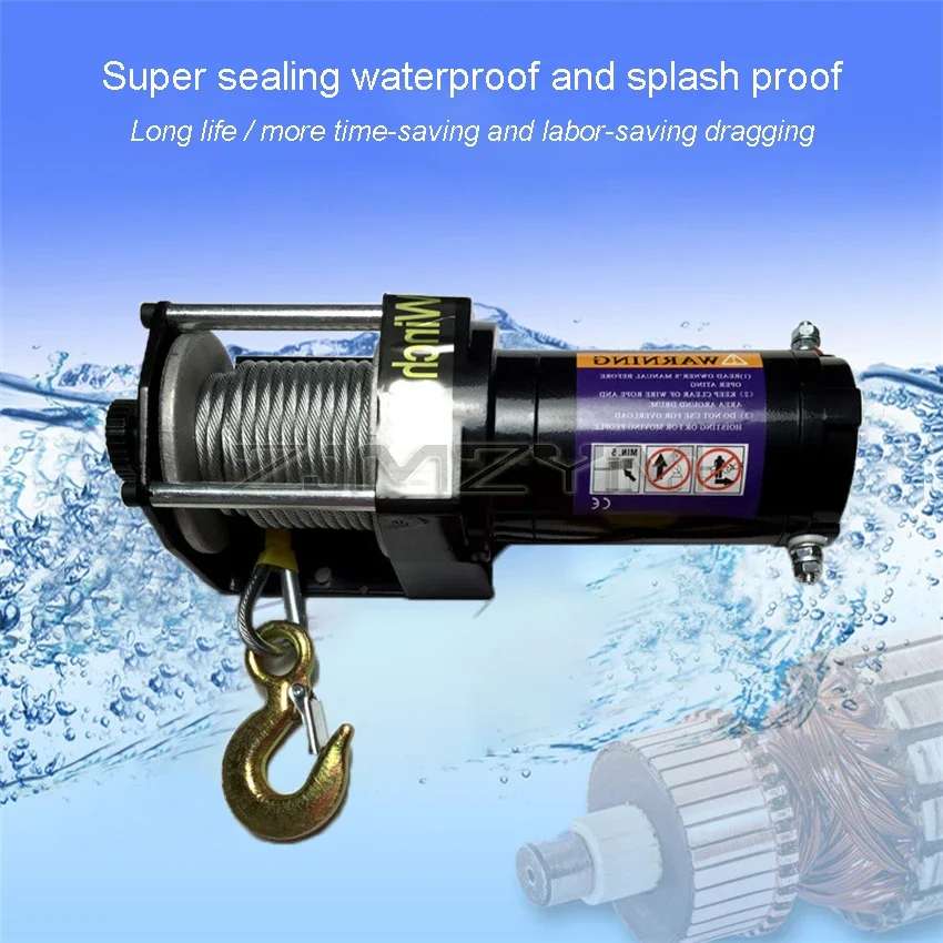 Vehicle Self-rescue Off-road Winch 2000 Lbs 3000lbs 12V 24V Off-road Vehicle Winch Electric Winch Traction for Vehicle Crane