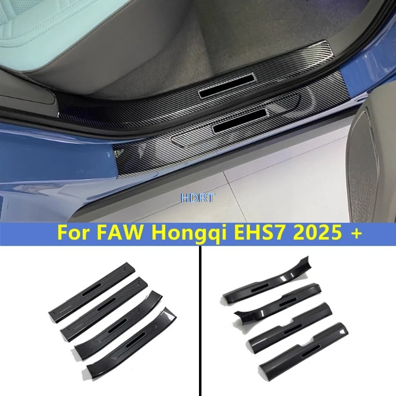 

Автомобильный стиль, задняя крышка грузовика, задняя багажник, пластина для FAW Hongqi EHS7 2025 + порог, накладка на порог, аксессуары для педалей приветствия
