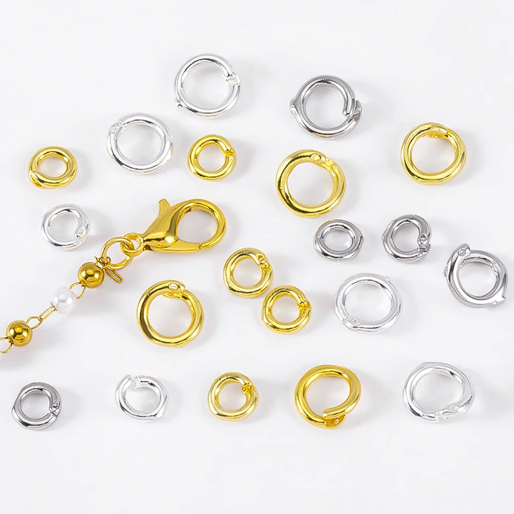 

10/20Pcs Brass 18K Gold Color Plated Open Jump Rings Split Rings Locking Connector Necklace Bracelets Jewelry Making Accessories