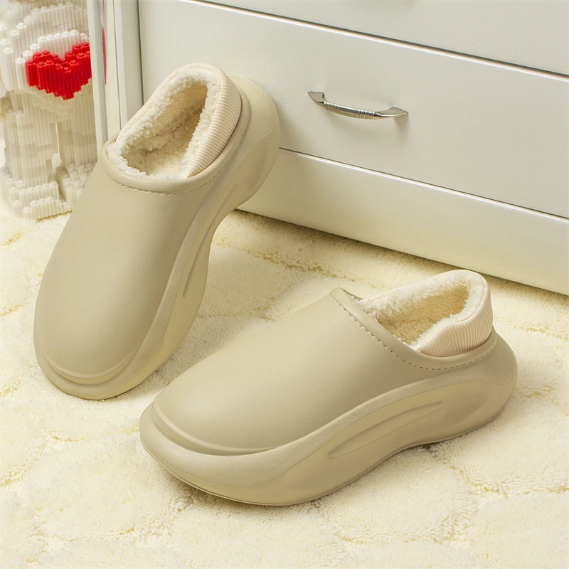 Slippers For Home Men's Shoe Plus Cotton Winter Outdoor Warm Plush  All-inclusive Slipper Comfortable New Style Couple Shoes