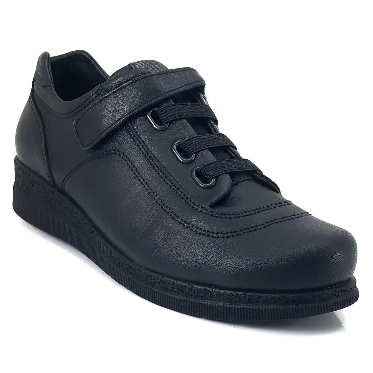 2024 Trending New Season Model Genuine Leather Shoes Personalized And Comfortable Black Mammamia 3775 24YA Women's Daily Shoes