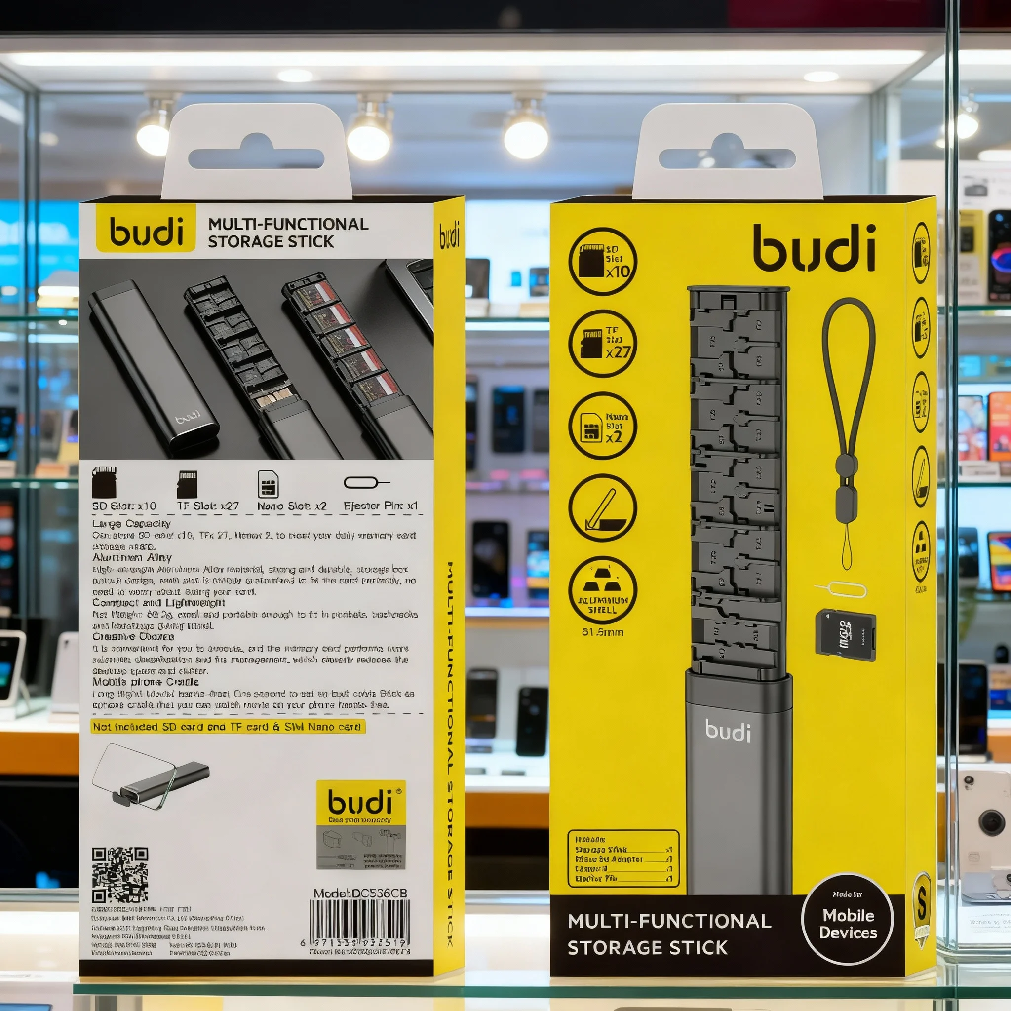 BUDI صندوق تخزين متعدد الوظائف SDXC SDHC TF بطاقة SIM مقاومة للصدمات بطاقة الذاكرة صندوق تخزين حامل حامي تصميم منبثق