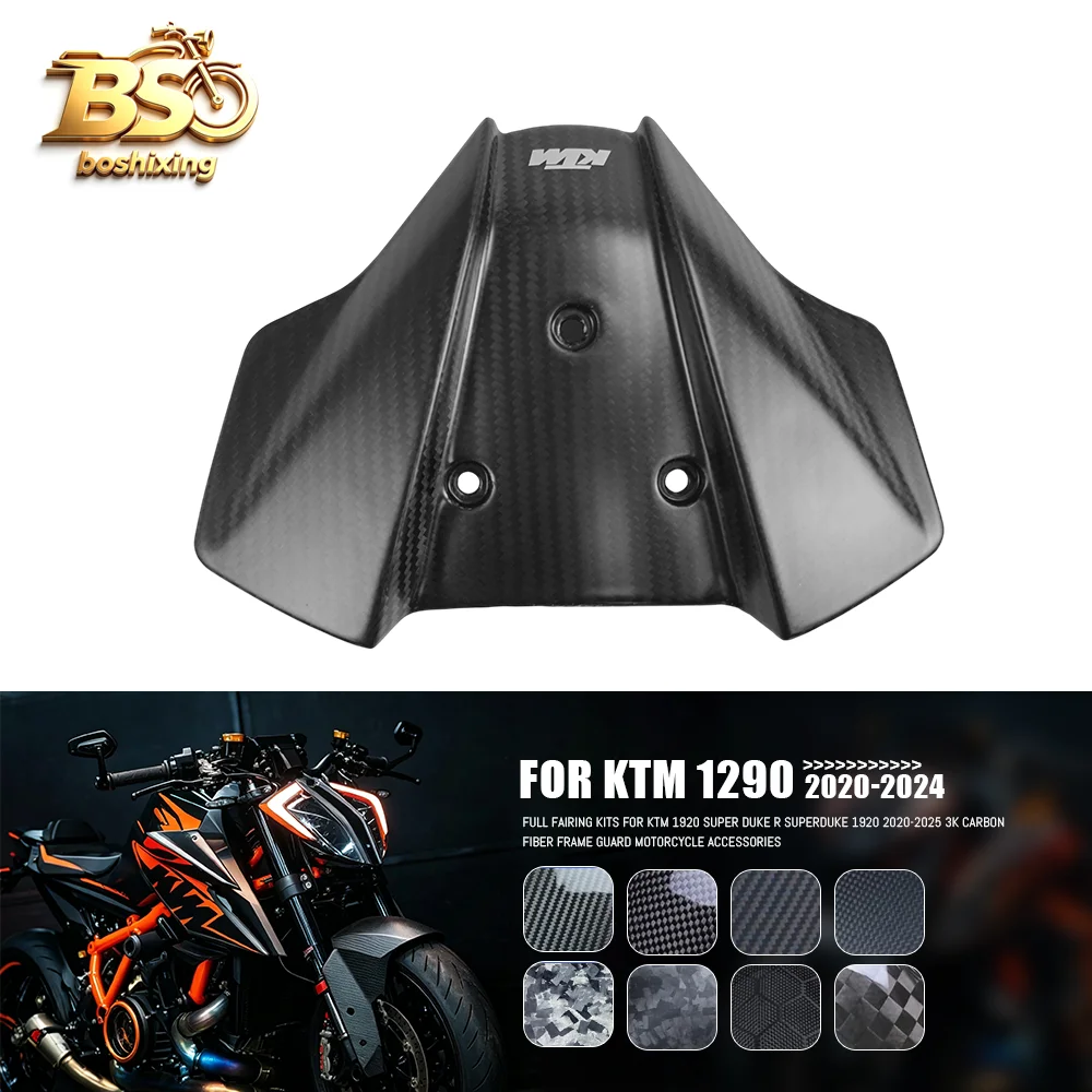3K Carbonfaser Motorradzubehör Windschutzscheiben-Verkleidungskit für KTM 1290 Super Duke R 2020-2024