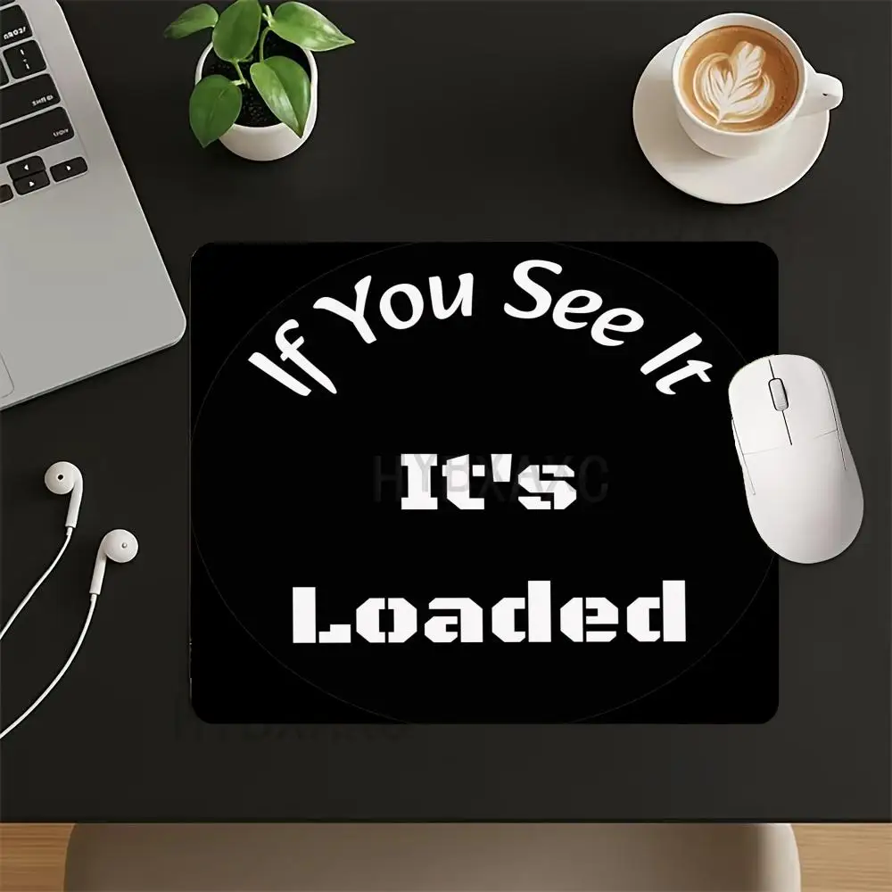 

HYBXAXC Gun Safety Quote Small Mouse Pad Anti Slip Rubber Base Desk Mat For Gaming Office LaptopDOTA