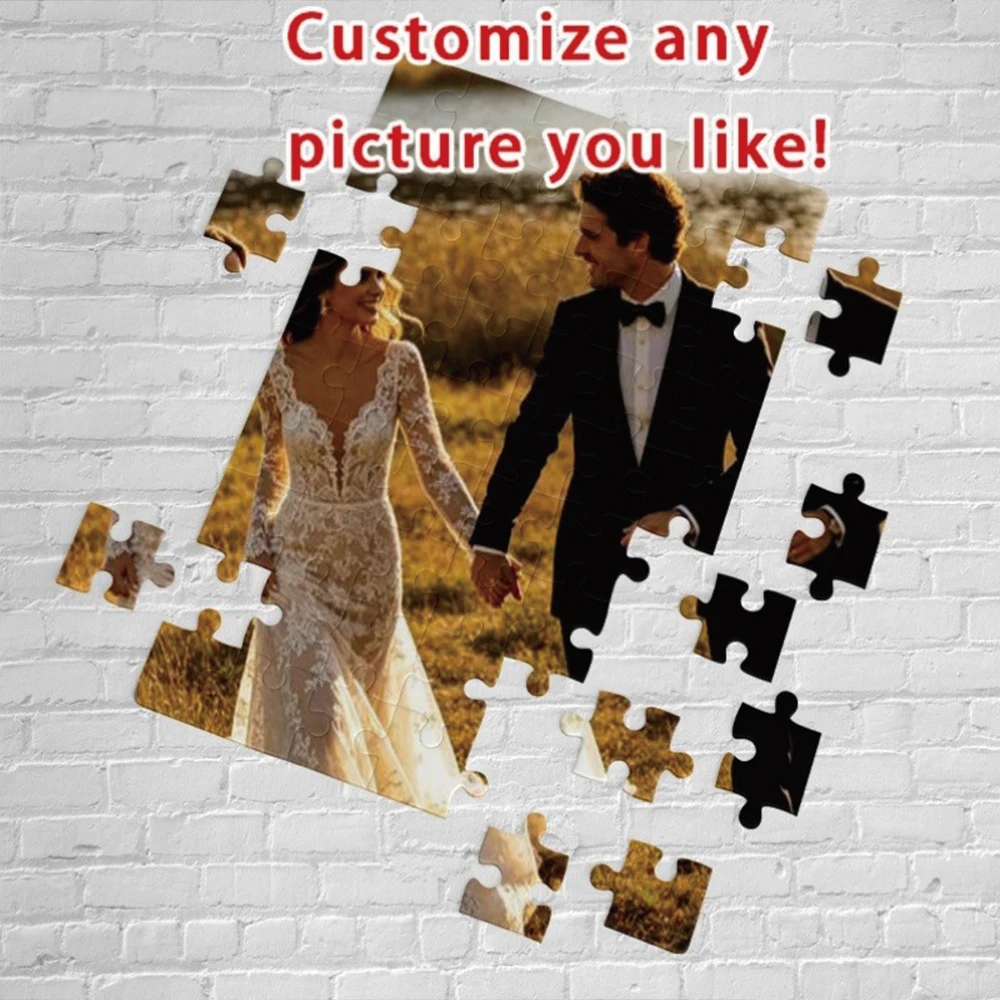 35/300/500/1017pcs Personalized Custom Photo Puzzle Family Photos DIY Toys home Decoration
