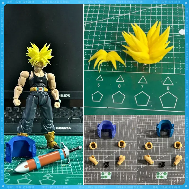 

Anime Dragon Ball Trunks Hair Head Accessories (Dragon Ball Z 9: The Galaxy Is In Danger) Action Figure Uniforms Accessories