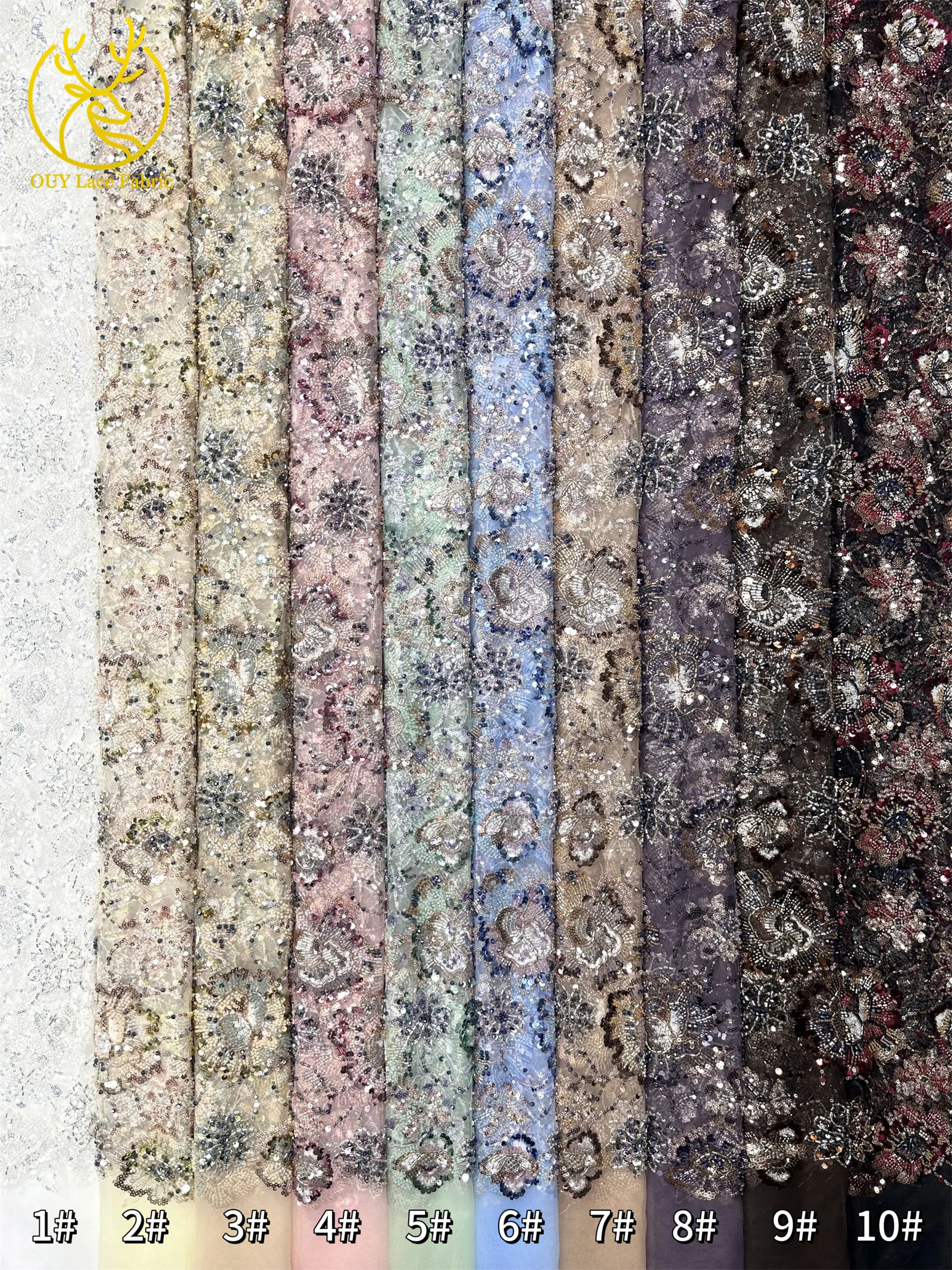Luxuriöses High-End Nigerianisches Damen-Partykleid für Abschlussball 2026, Afrikanischer Bräutigam-Stickerei-Perlen-Spitzenstoff, Französische Pailletten-Spitze – Detail 33