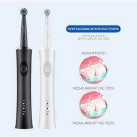 Jianpai Electric Toothbrush Round Head 3D Acoustic Rotary Wireless Seat Charge for Adults Men Women 2 Brush Heads