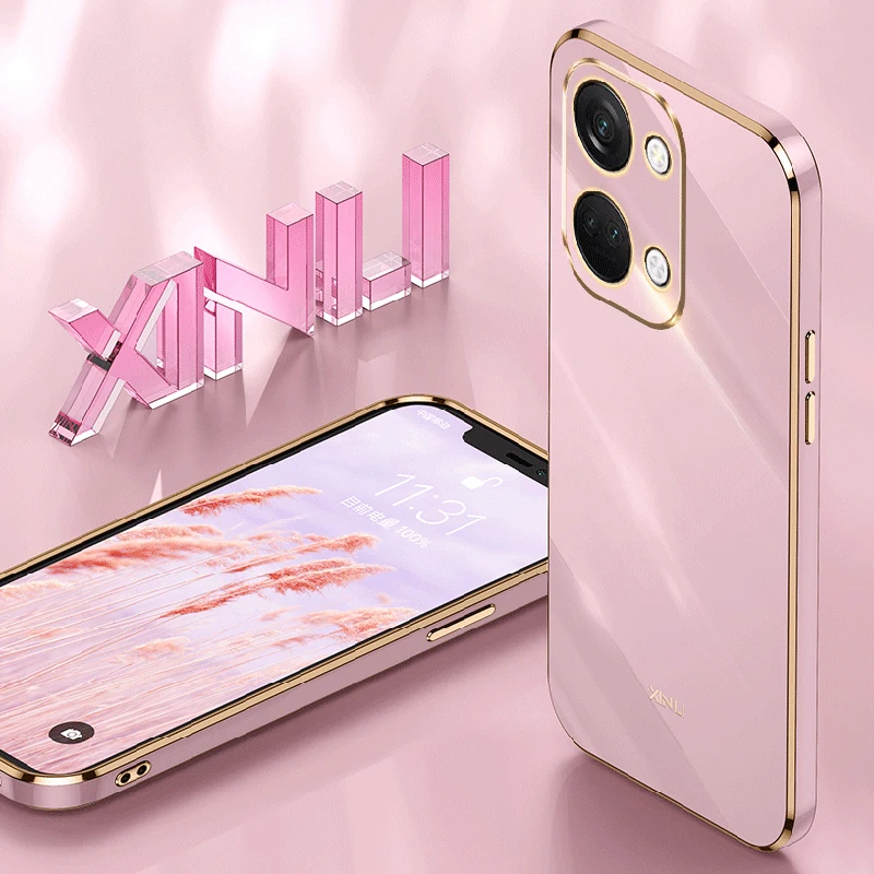 

Plating Colorfast Silicone Phone Case for OnePlus Nord 3 Nord3 5G Soft Luxury Camera Protection High Quality Original Back Cover