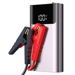 BUVAYE 3 In 1 Car Jump Starter Power Bank LED Lighting Portable Car Battery Booster Small Battery Starter Device For 12V Cars