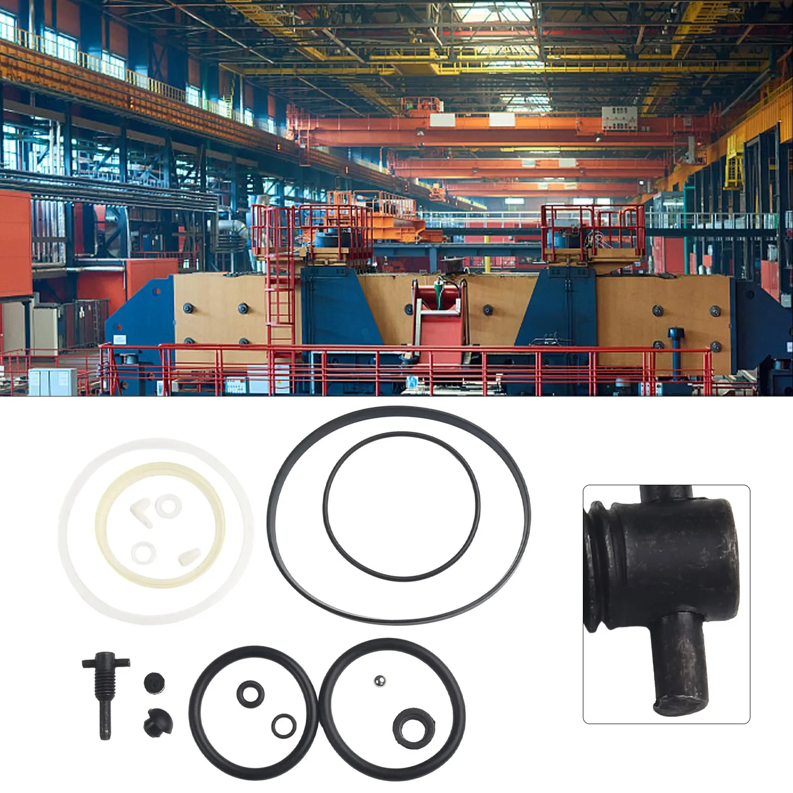 Complete Repair Kit for Vertical 20 Ton Jack Pump Core Oil Seal Dust Proof Oil Return Valve Steel Ball and Card