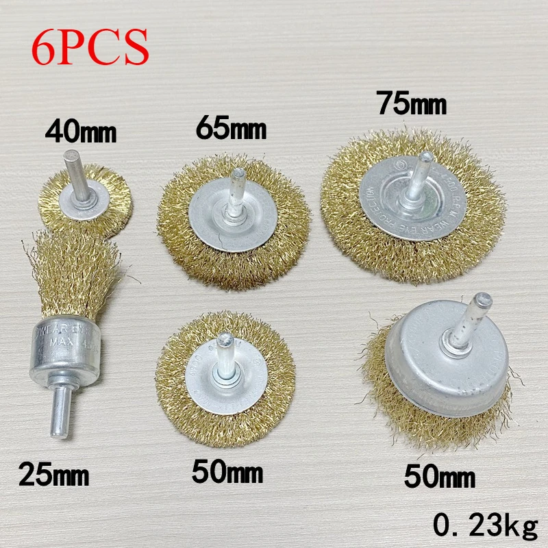 

Metal rust removal and polishing brush is used for drill maintenance and metal processing. Steel wire brush is plated with brass