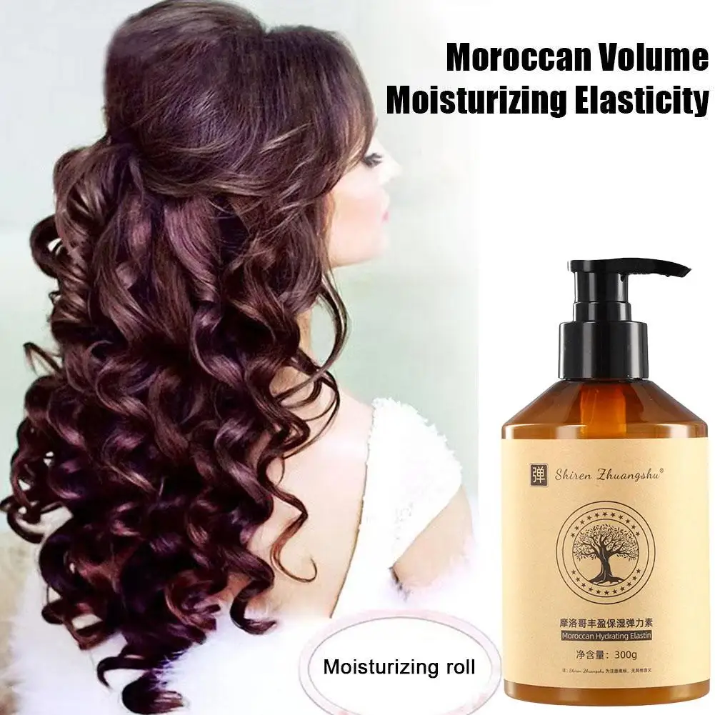 Volume marroquino hidratante elasticidade creme potenciadores de cabelo creme definindo onda bouncy brilhante creme de cabelo curling e g0n4