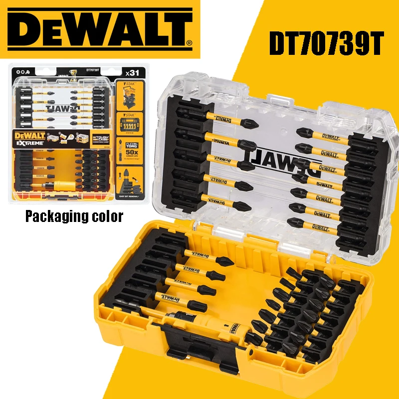 

DEWALT DT70739 25MM-57MM PH1/2/3 PZ1/2/3 T20/25/30 Screw Driving Set 31PC Power Tool Accessories