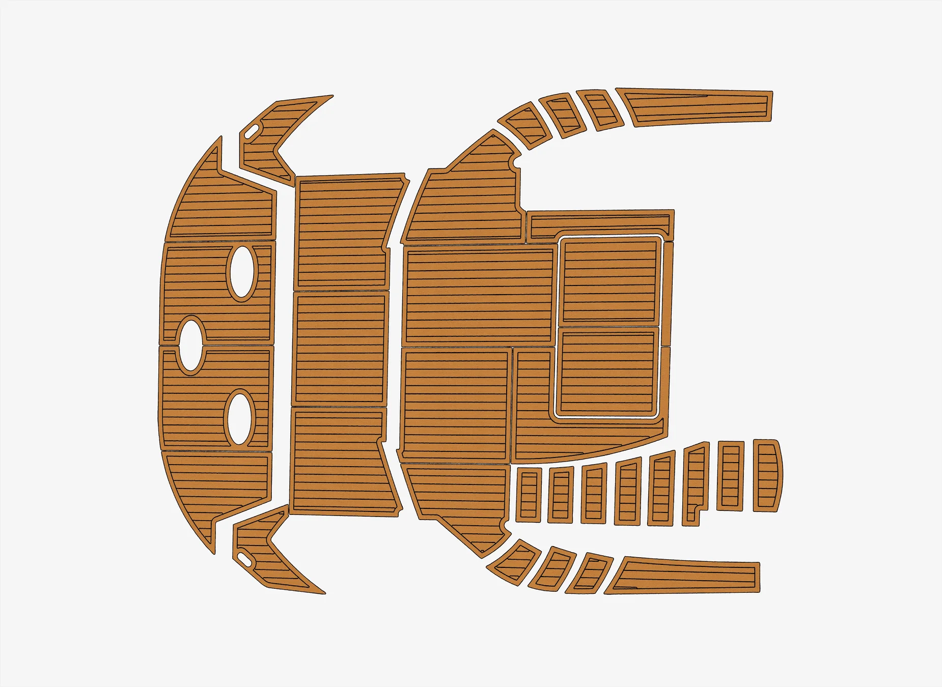 

Нескользящий коврик из морского искусственного тикового EVA - 2012 Маркиза 50, самоклеящаяся подкладка для палубы лодки 1/4 дюйма (6 мм) для кабины и палубы