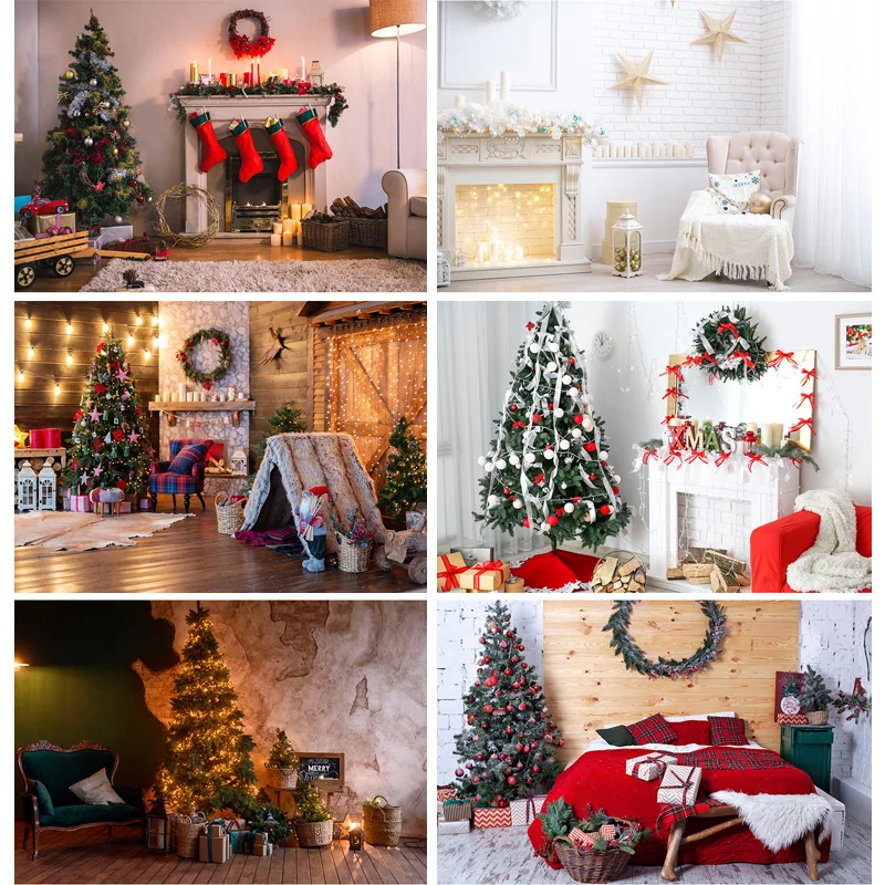 

ZHISUXI Vinyl Christmas Photography Backgrounds Tree Gift Children Baby Photo Backdrop For Studio Photocall Props 21519HDY-03