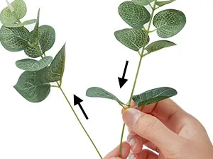 20 Stück Künstliche Gemischte Eukalyptusblätter-Stiele, Silberdollar-Blätter für DIY-Blumensträuße, Blumenarrangements, Heimdekoration, Hochzeit – Detail 6