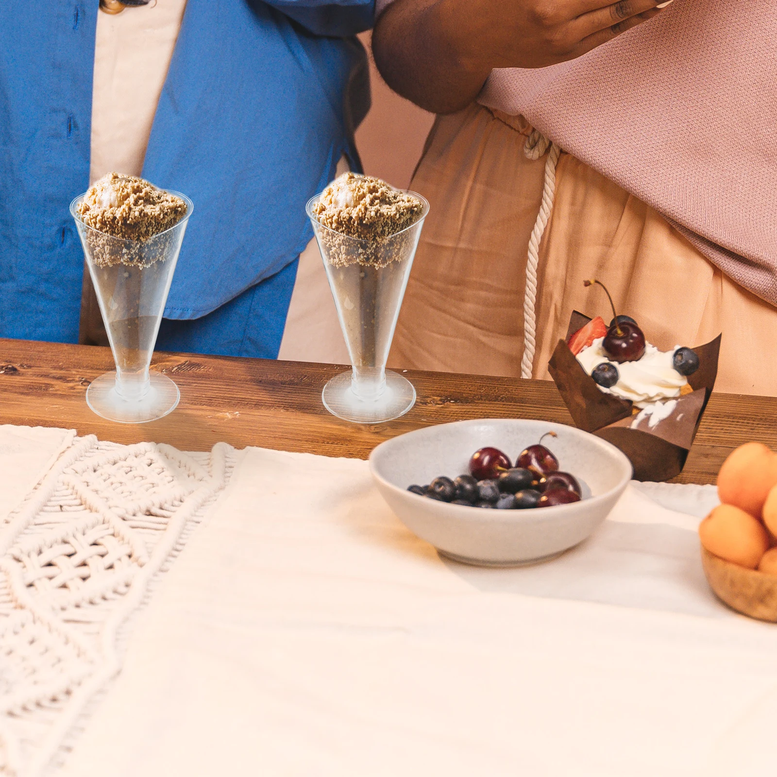 

25 шт., чашки для десерта, чаши для мороженого, прозрачные чашки для пудинга, высококачественный материал, прочный, практичный, для домашнего использования, кафе, ресторана